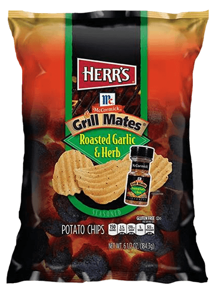 Grill Mates Roasted Garlic and Herb Ripple Potato Chips